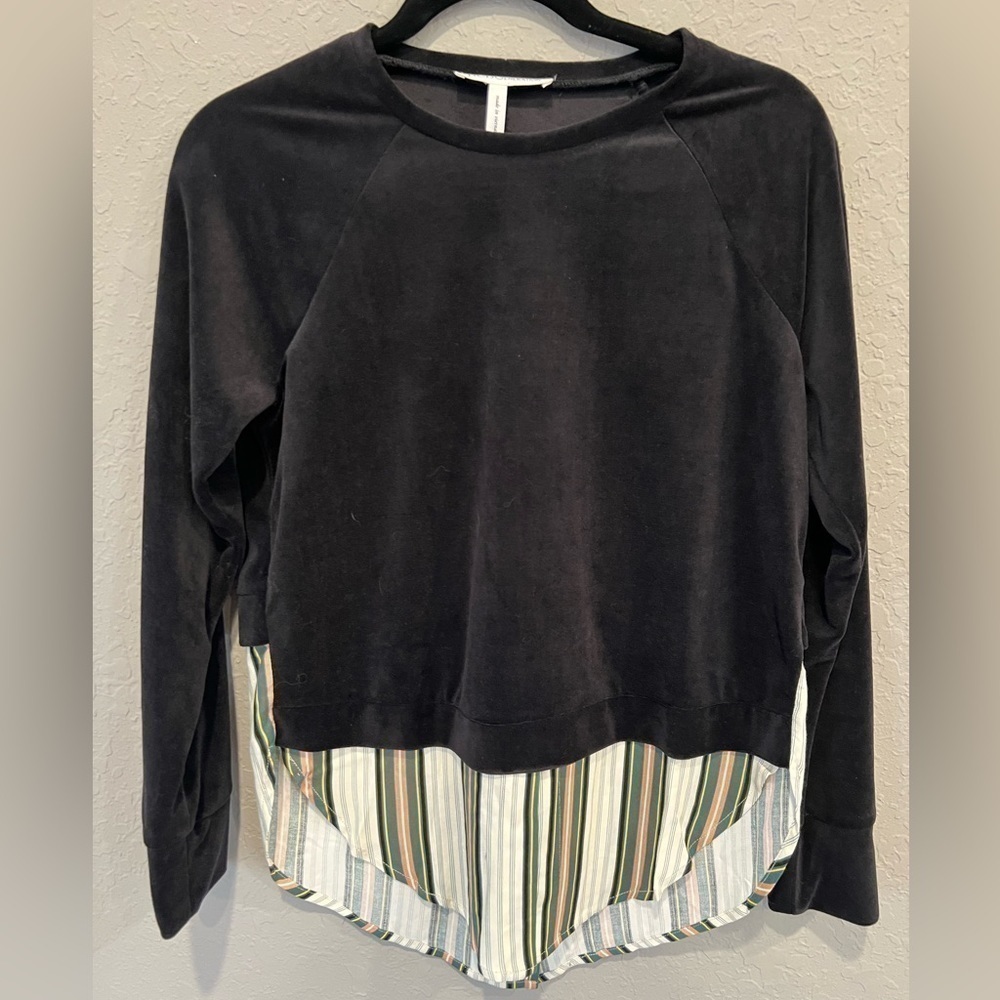 BCBG Generation velour layered sweater
